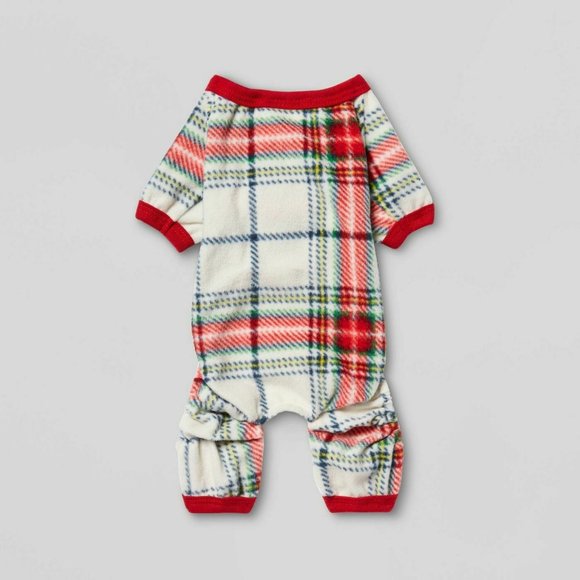 Dog Tartan Plaid Flannel Dog And Cat Pajama
